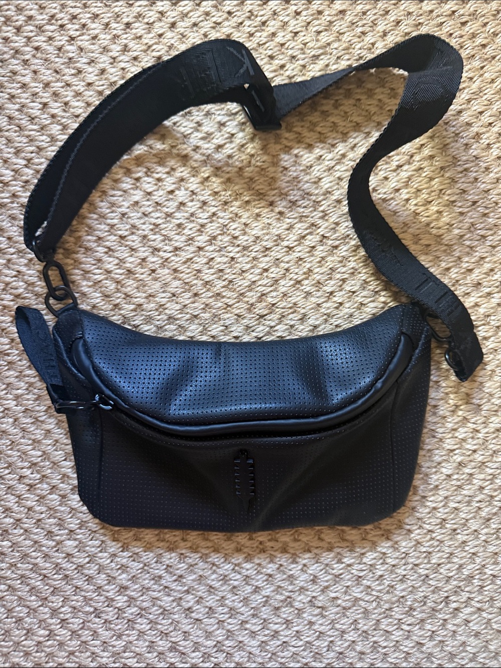 Thacker Perforated 100% Genuine Real Leather Crossbody Sling Bag